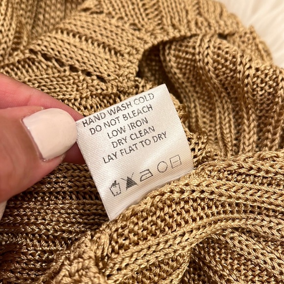 L’Academie Mavis Ribbed Knit Gold Sweater - Picture 12 of 13